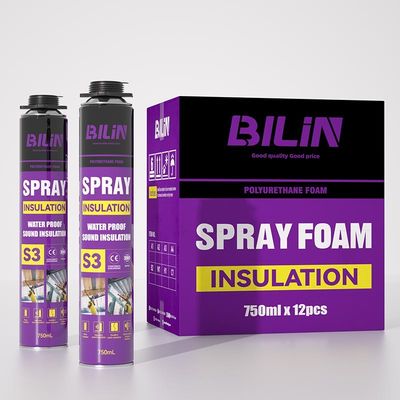750ml High Quality Polyurethane Foam Construction Expanding sealed and Fire Prevention Waterproof Pu Spray Foam